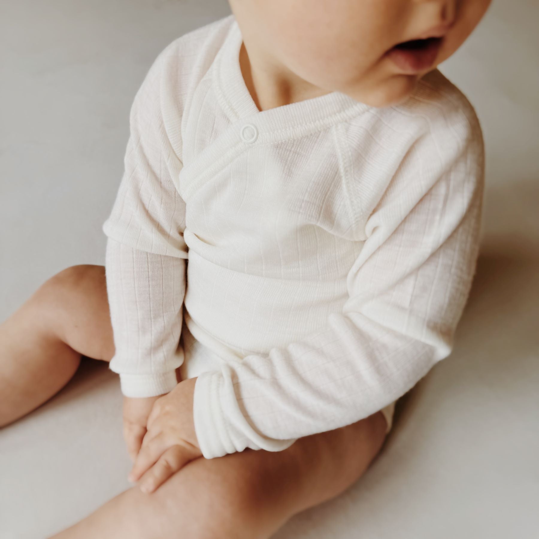 Wikkelromper merino wol naturel - Charly's
