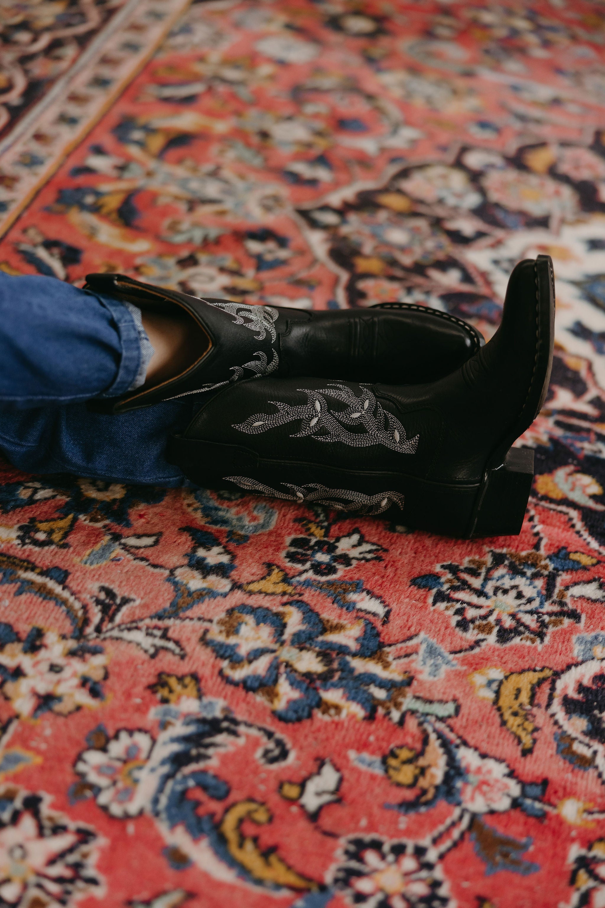 Zwarte cowboy boots gemaakt voor leer voor kinderen en volwassenen van Bootstock