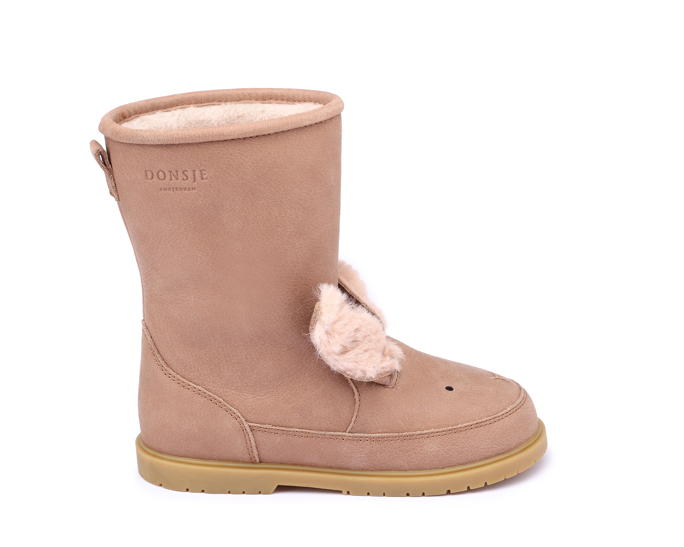 Leren boots voor kinderen met op de punt konijnen oren van Donsje