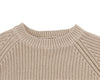 Wollen trui voor kinderen (jongens / meisjes) met twee zakjes in de kleur beige van Donsje.