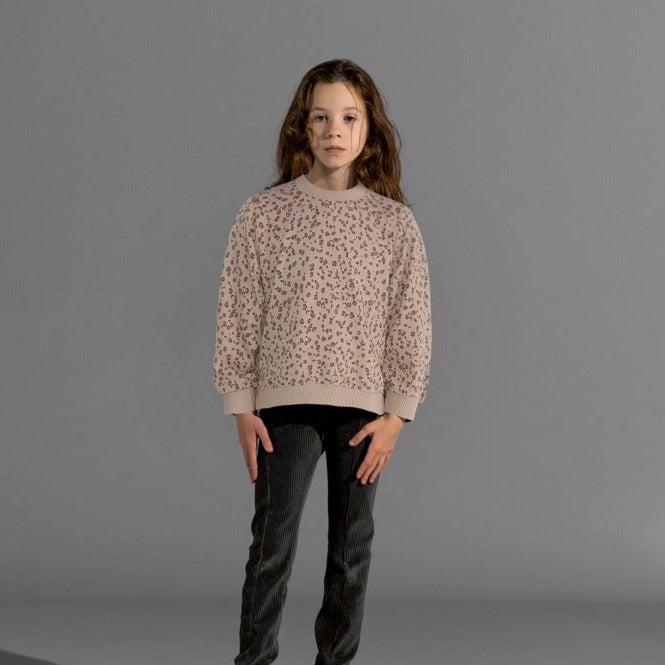 House of Jamie Chunky Split Sweater - Beige Leo