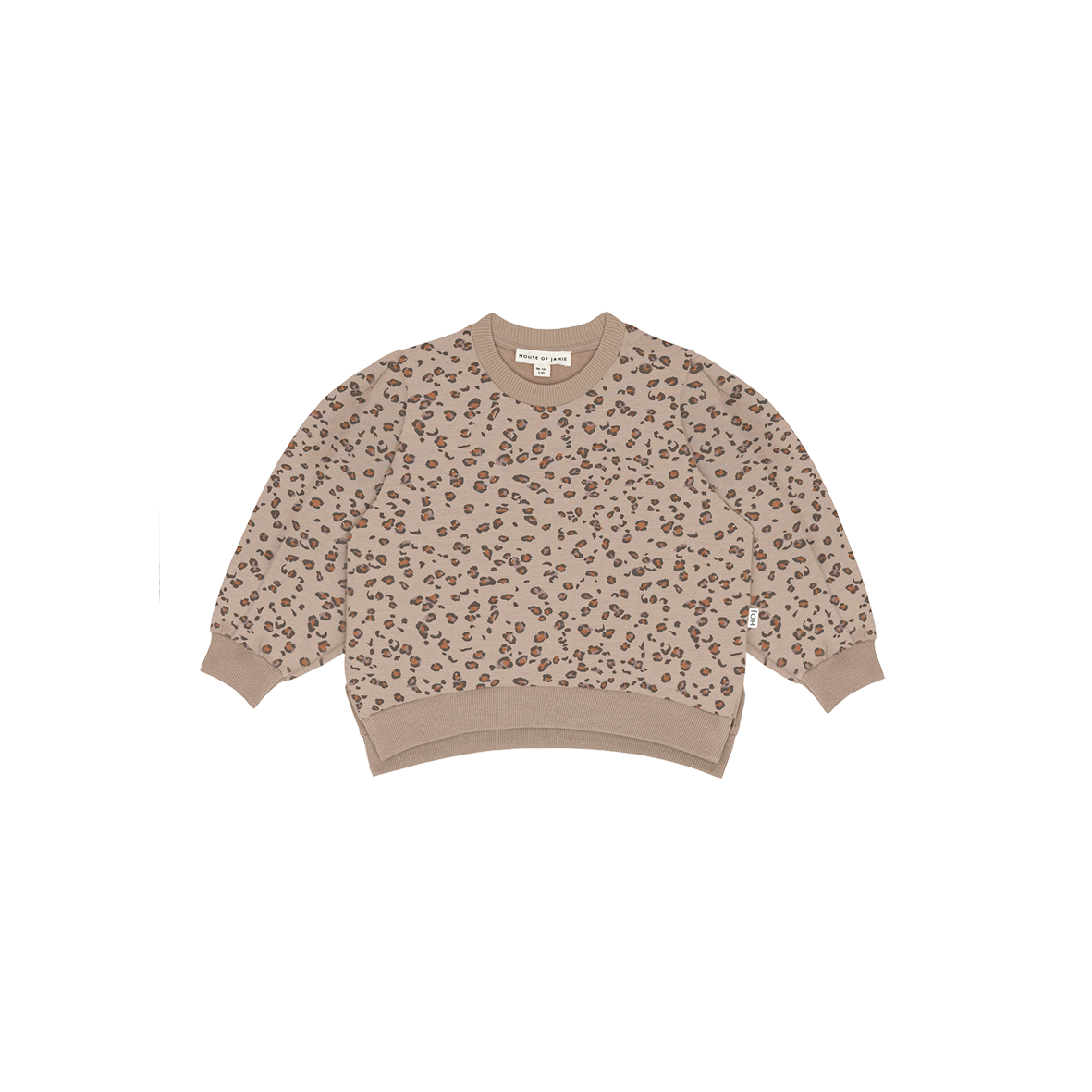 House of Jamie Chunky Split Sweater - Beige Leo