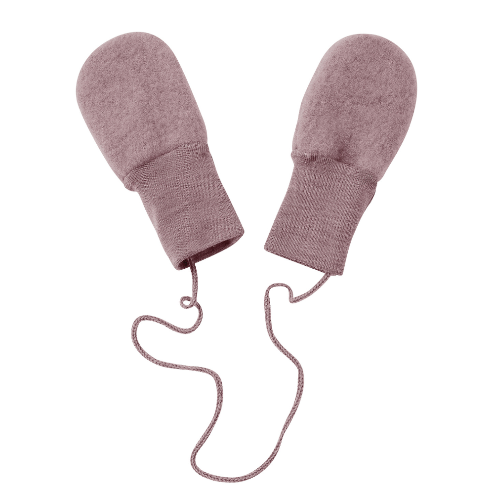 Rose wollen wantjes van het merk Engel Natur voor baby's (kinderen).
