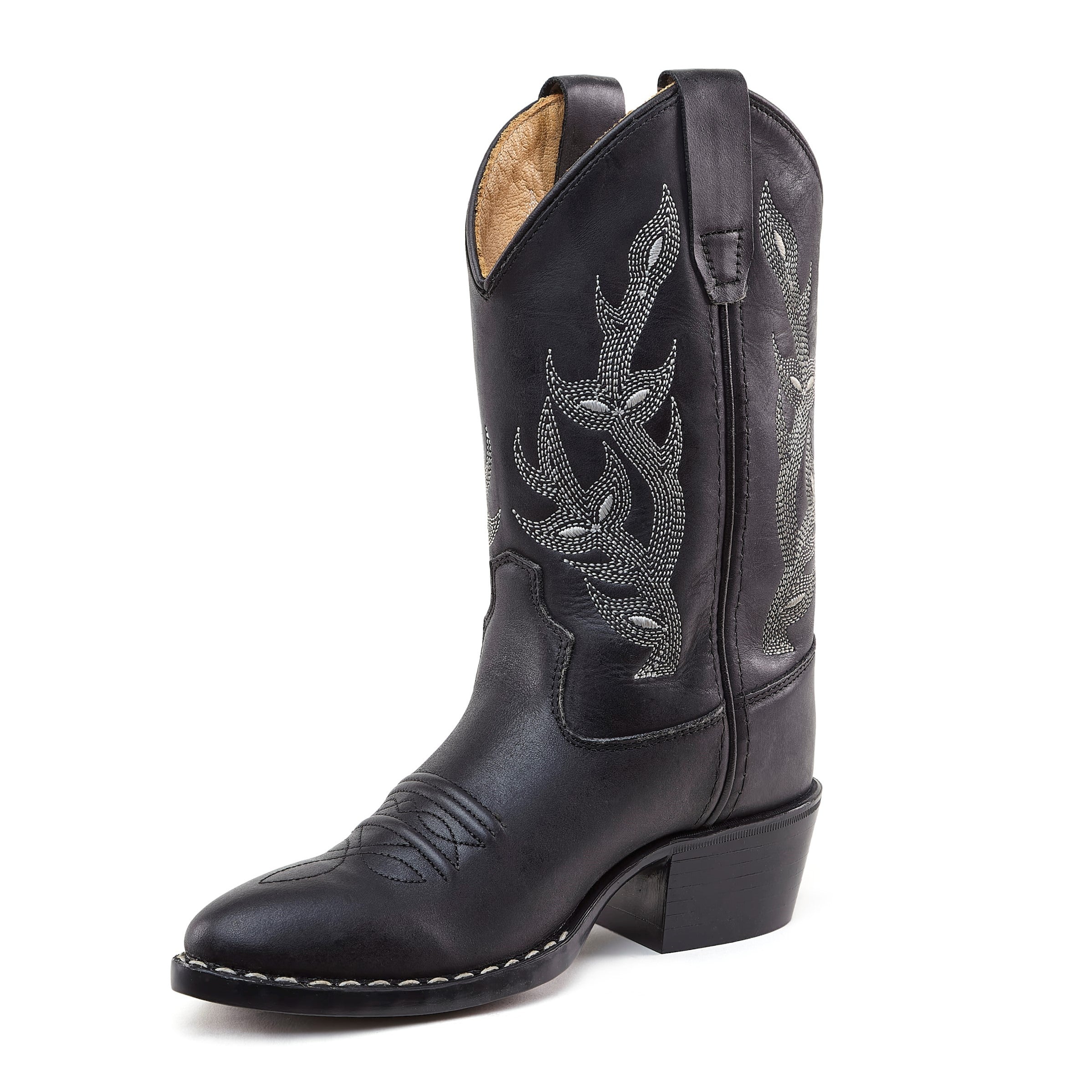 Zwarte cowboy boots gemaakt voor leer voor kinderen en volwassenen van Bootstock