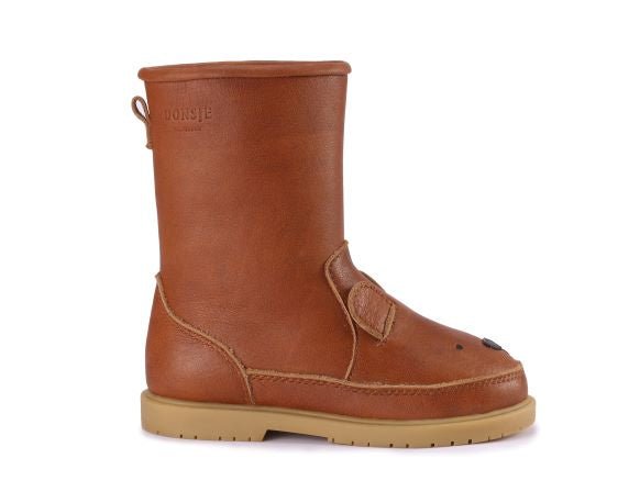 Boots cognac leather bear - Charly's