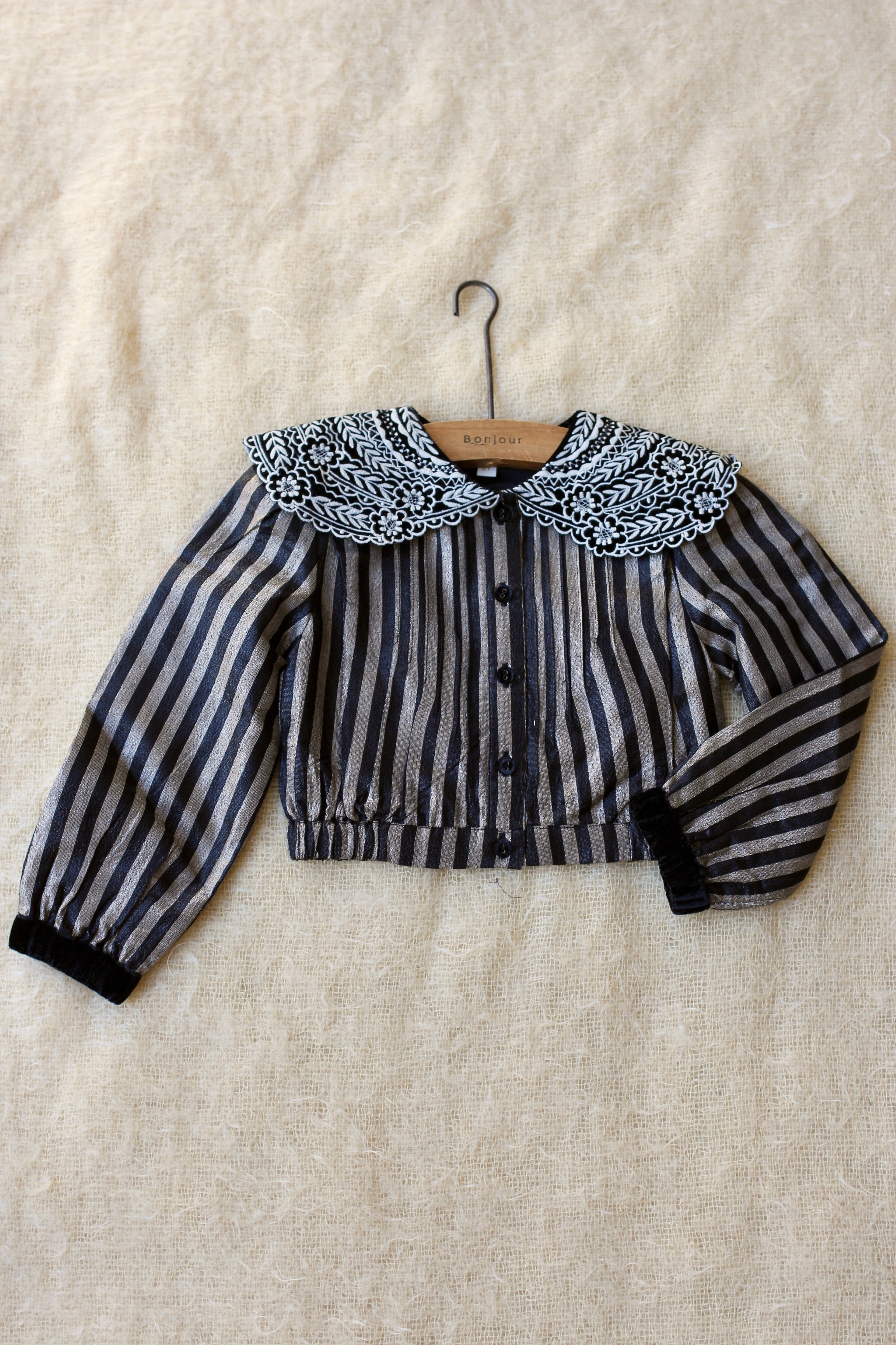 CROP SHIRT Stripes lurex - Charly's