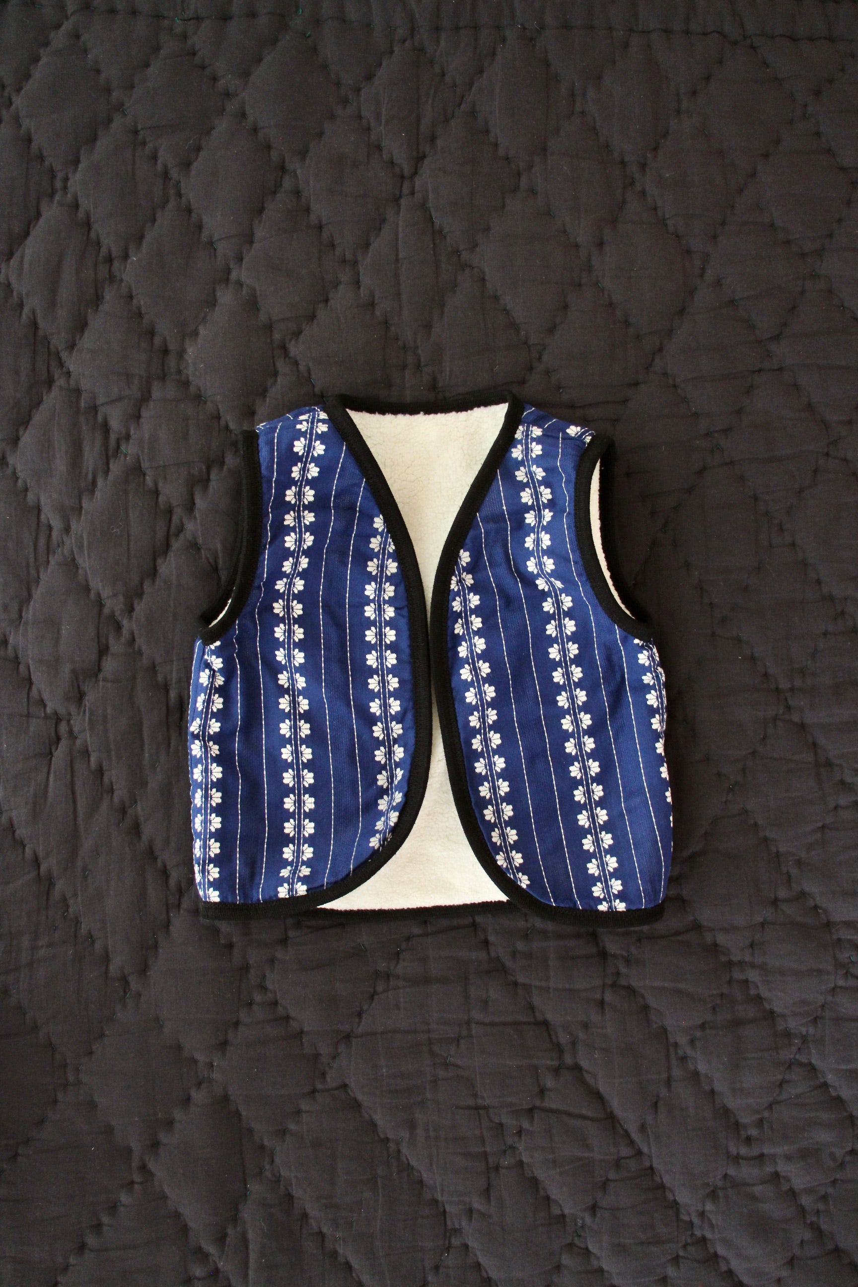 Reversible quilted jacket Ecru fur - Charly's