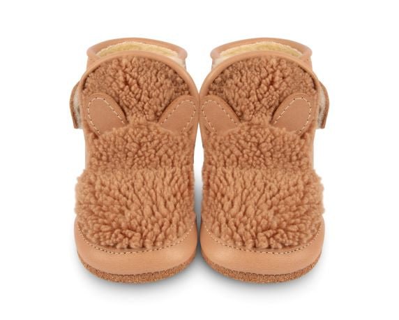 Slofjes light maple faux fur - Charly's