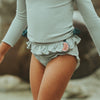 UV zwem bikini met broekje en shirt voor meisjes in de kleur blauw van Donsje.