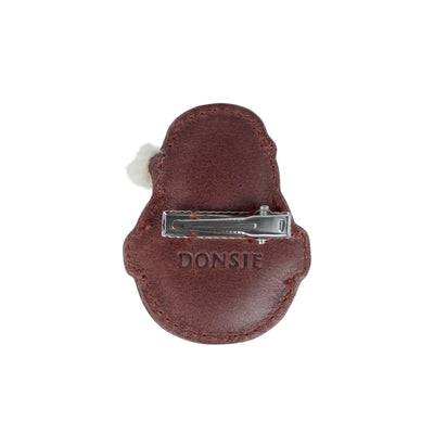 Wonda Hairclip | Santa Burgundy Classic Leather