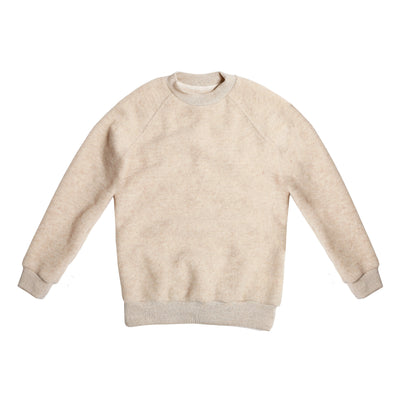 Wollen trui voor kinderen / babys in de kleur beige gemaakt van wol van het merk Alwero.