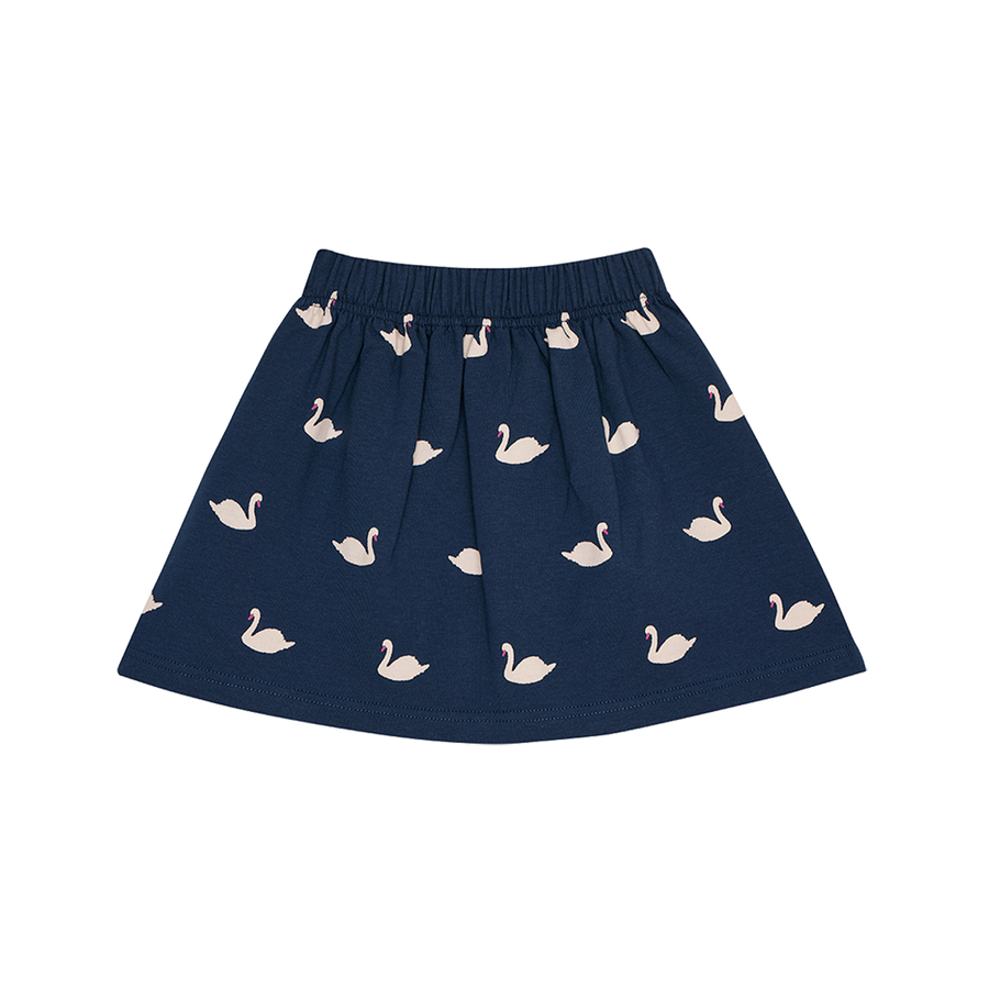 Mini Bow Skirt Classic Blue Swans