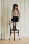 Puff Balloon Sequins Jumper French Grey & Ecru