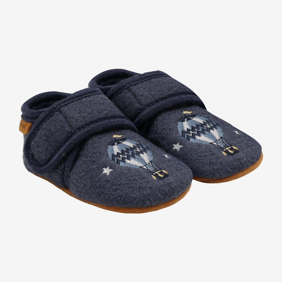 Babyslofjes navy borduur voorkant