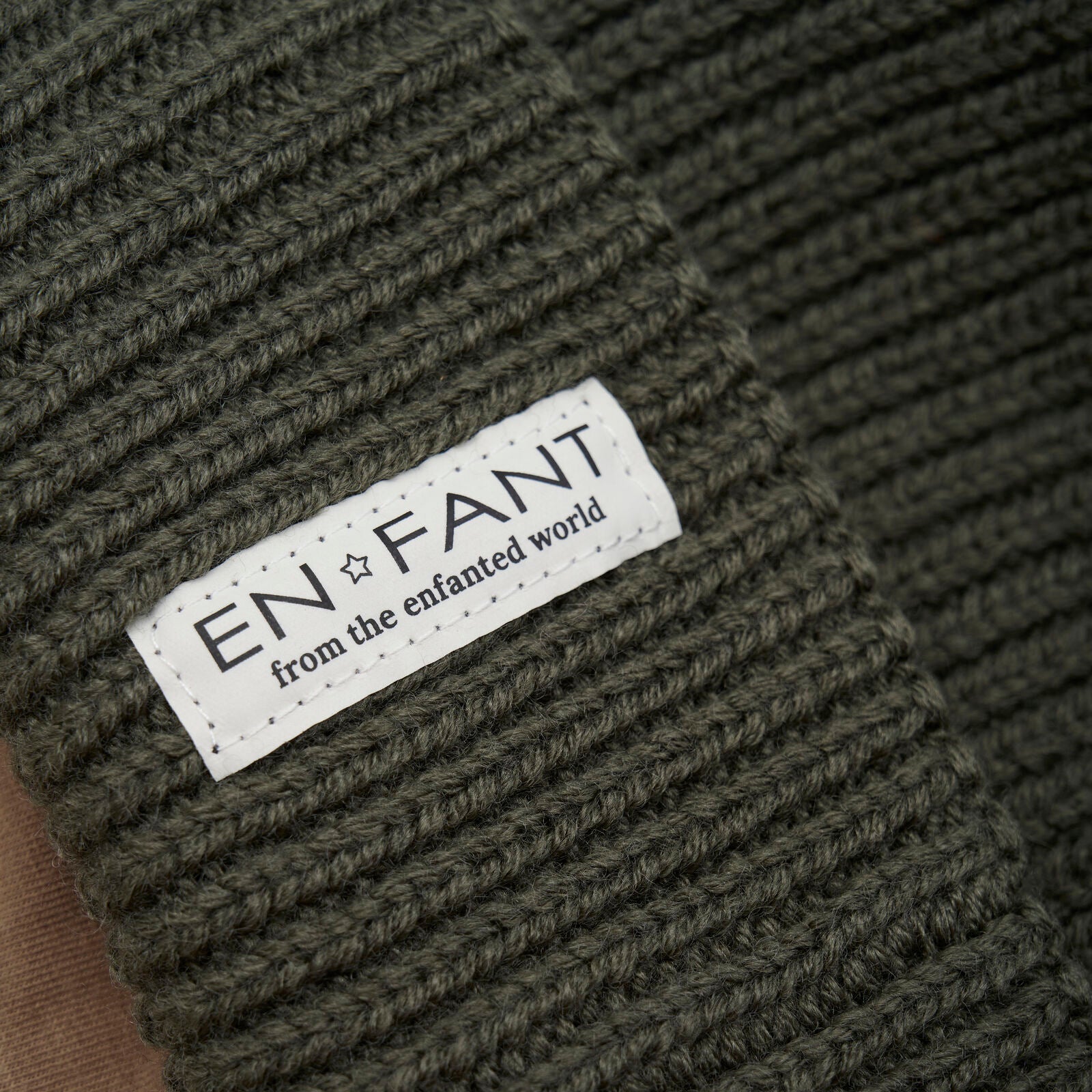 Beanie wol gevoerd kambaba groen enfant