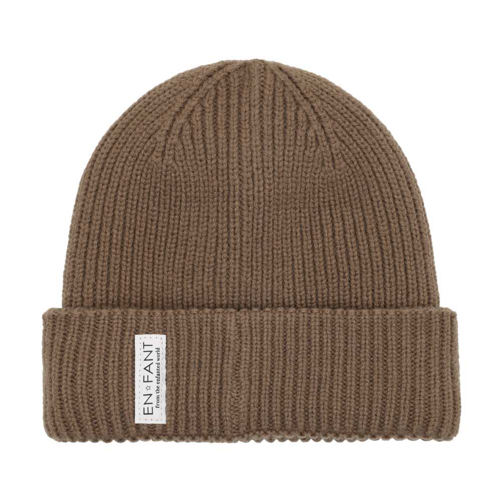 Beanie wol pine bark enfant