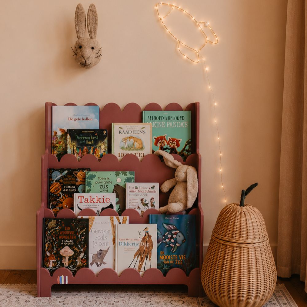 PRE-ORDER Boekenrek vintage aubergine