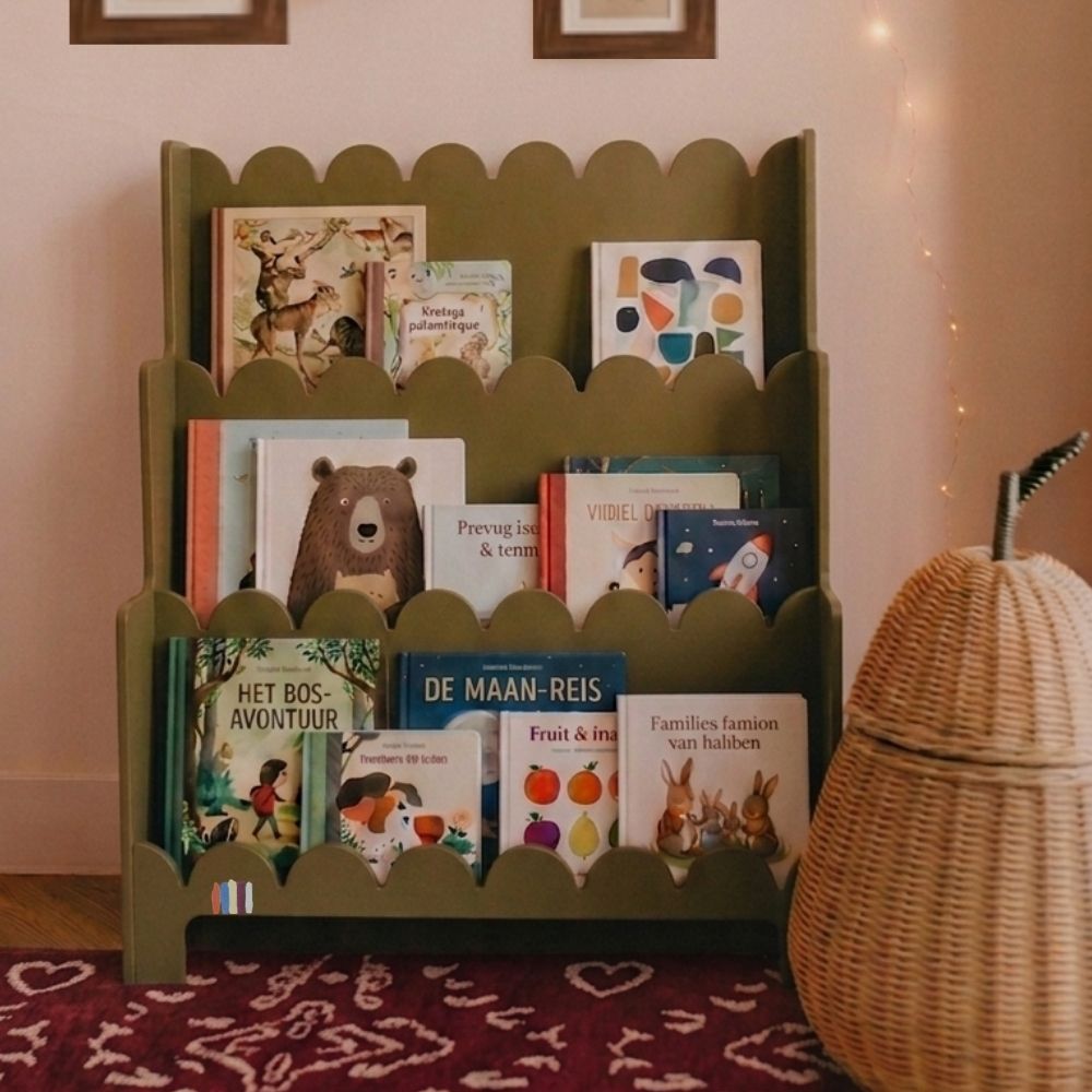 PRE-ORDER Boekenrek vintage green moss