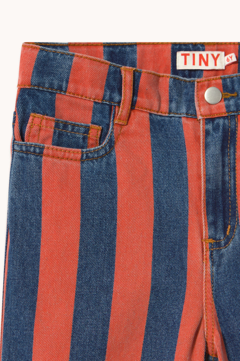 Broek strepen denim