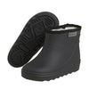 Zwarte lage thermoboots voor kinderen met gevoerde binnenkant van wol (regenlaars) van het merk Enfant.