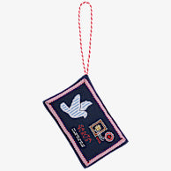 Christmas Letter Ornament Santa