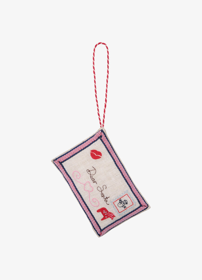 Christmas Letter Ornament Santa achterzijde