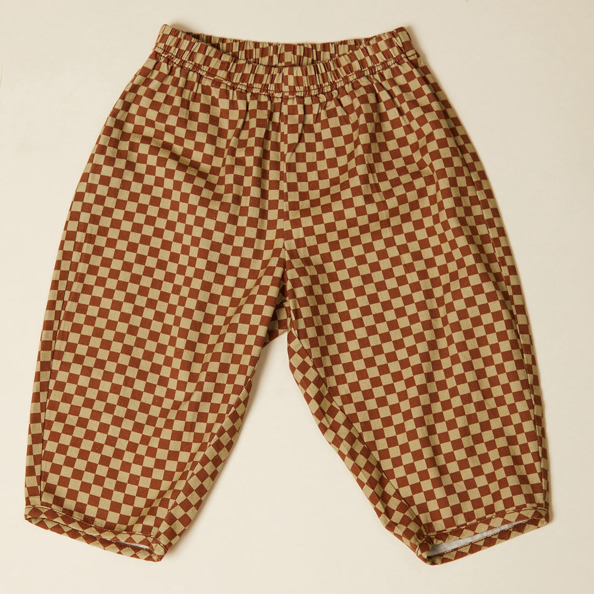 Brick check broek