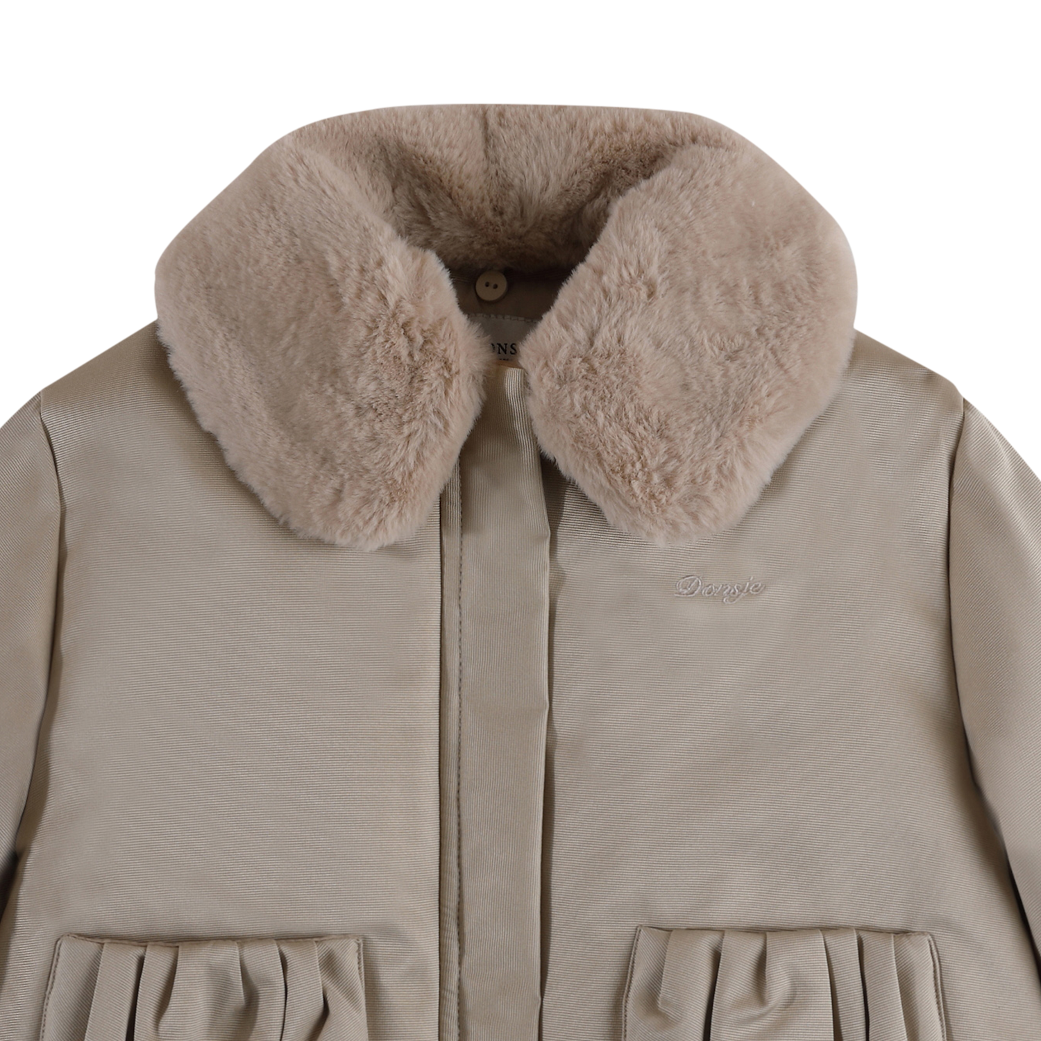 Donsje Jas bloci taupe voorkant detail