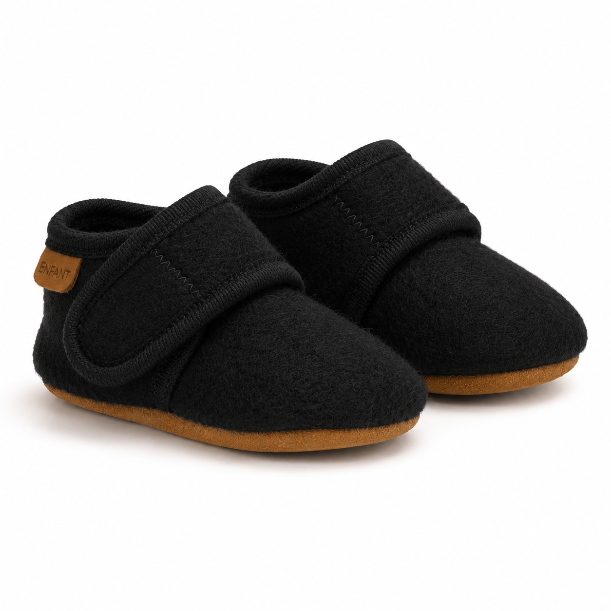 Babyslofjes wool zwart