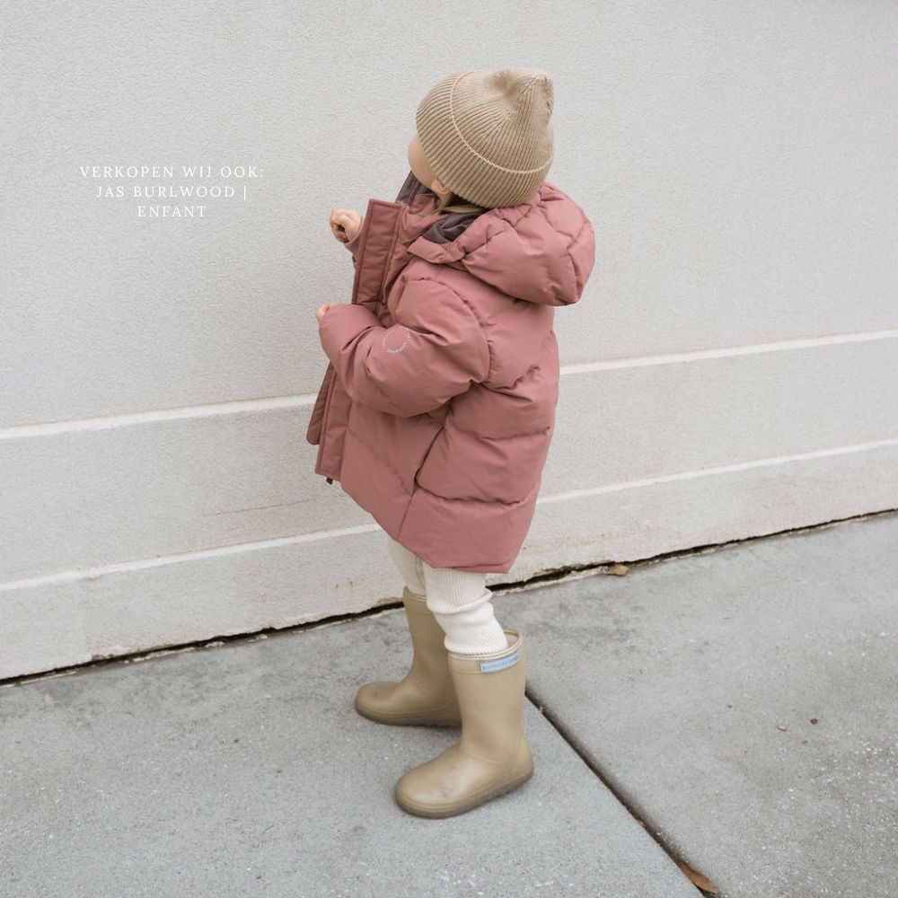 Gouden thermoboots (regenlaarzen) voor kinderen van het merk Enfant. Dit zijn limited edition boots en dit wil zeggen alleen verkrijgbaar bij Charly's voorzijde lifestyle 5.