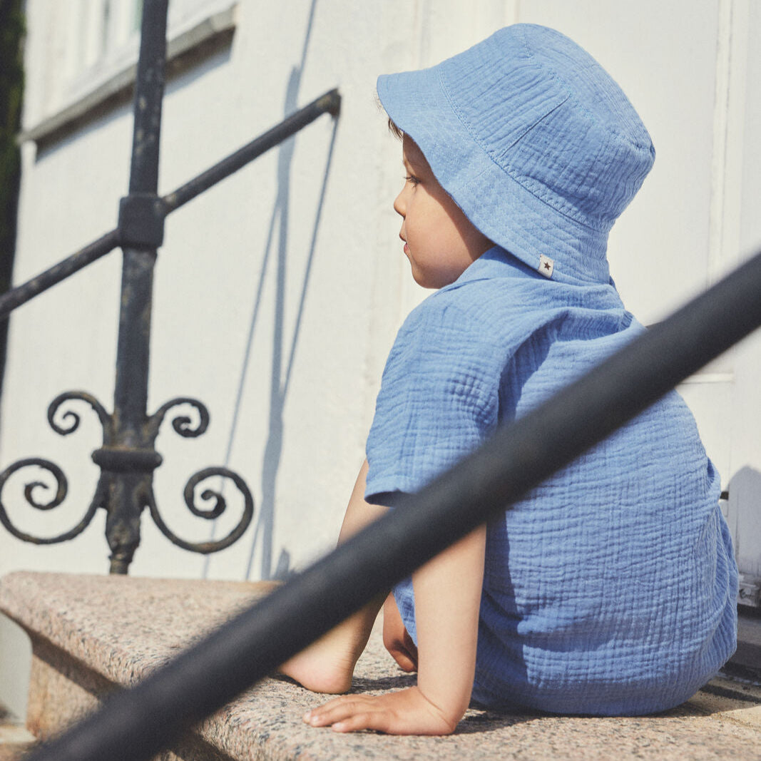 Muslin short blauw