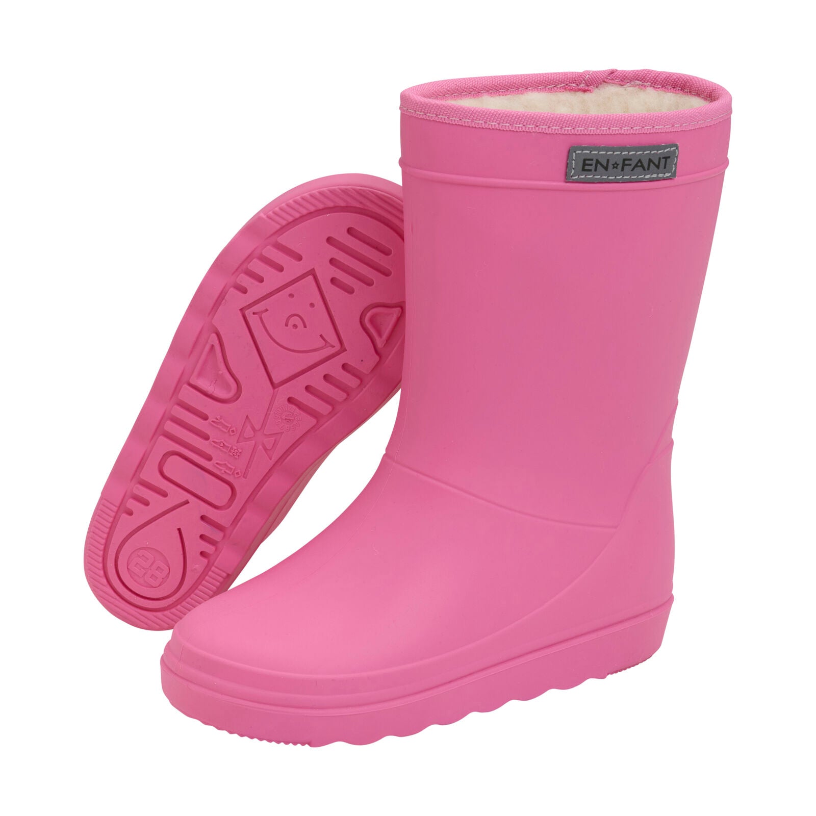 Thermoboots carmine rose Enfant voorzijde en onderkant thermoboot.