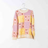 Fish & Kids - ADULT PINK/YELLOW PATCHWORK SWEATER