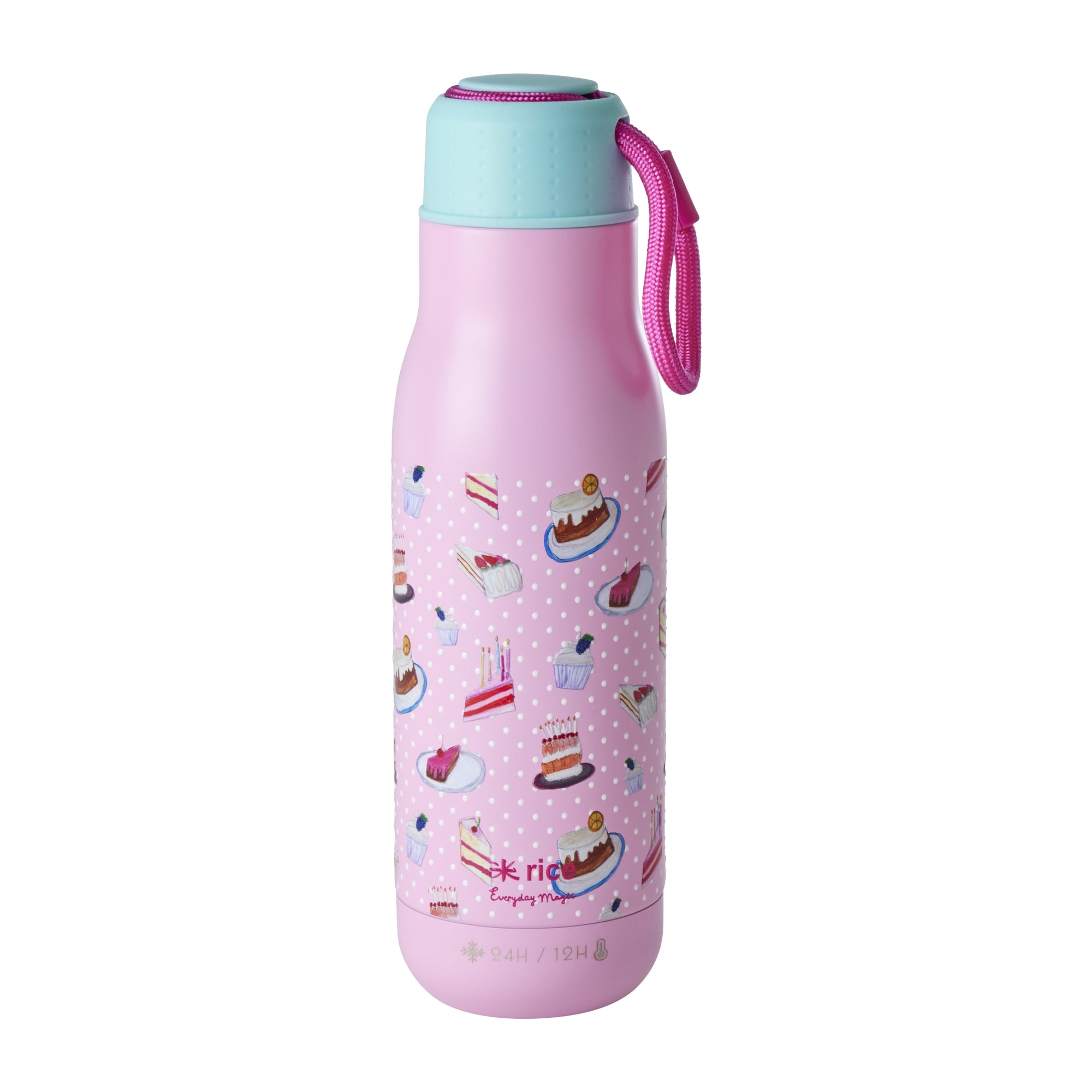 Fles roestvrijstaal roze 0.5 liter