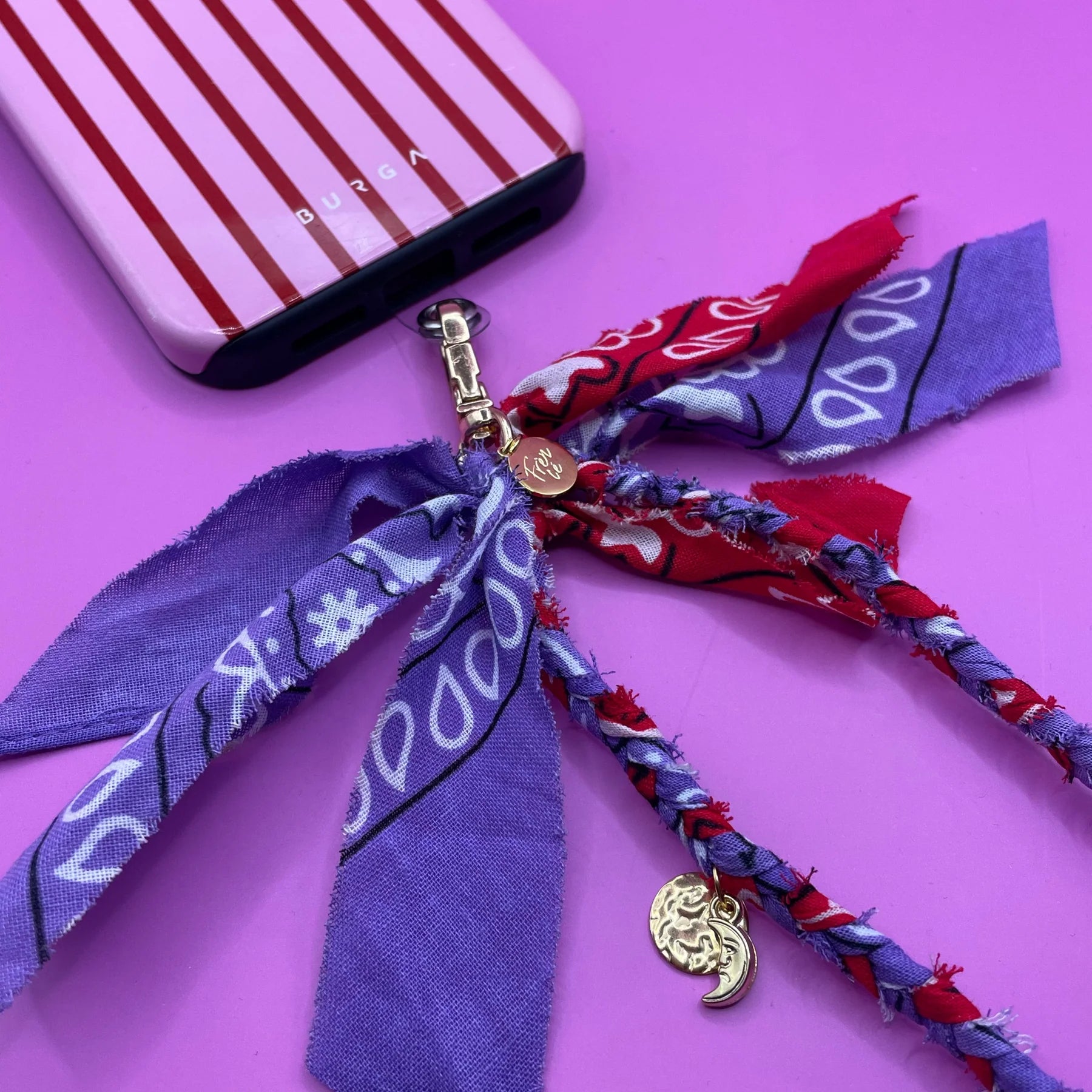 Bandana ketting burgundy