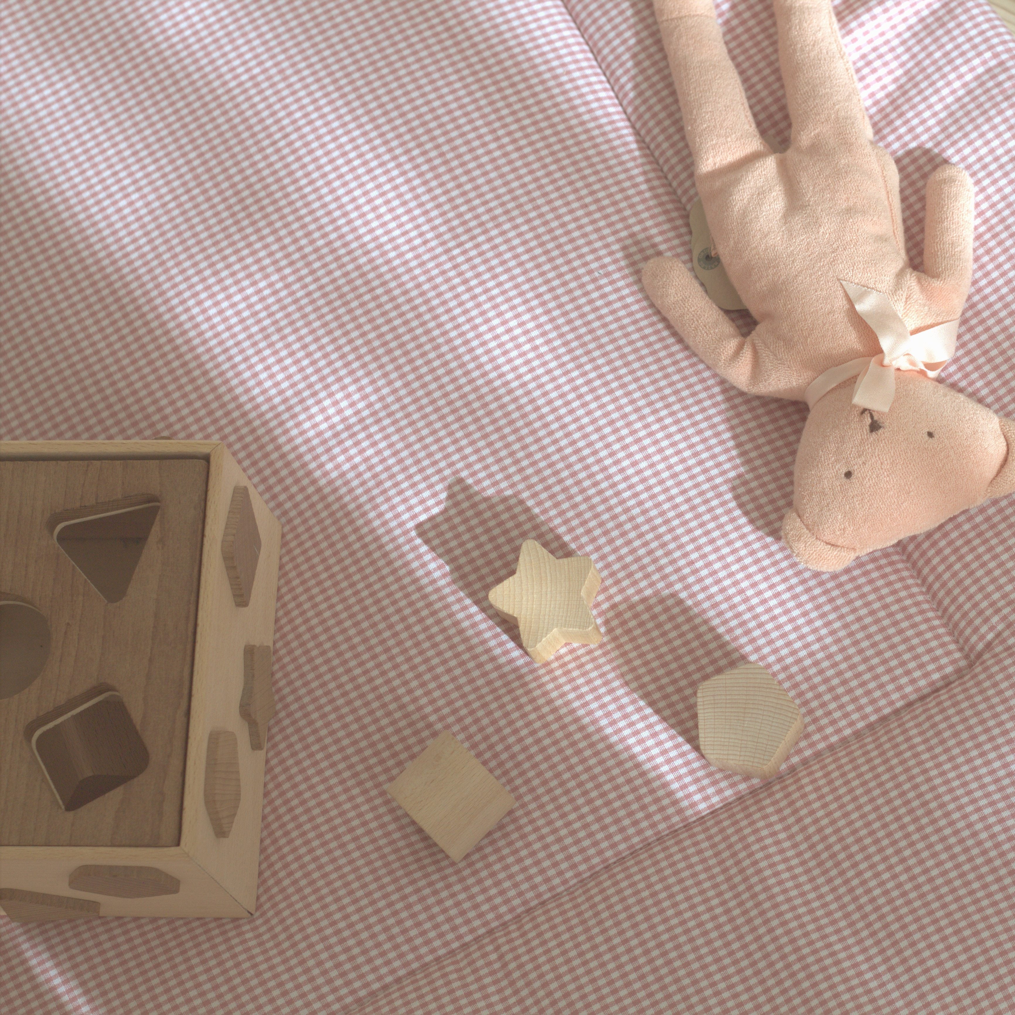 Speelmat rose ruitjes