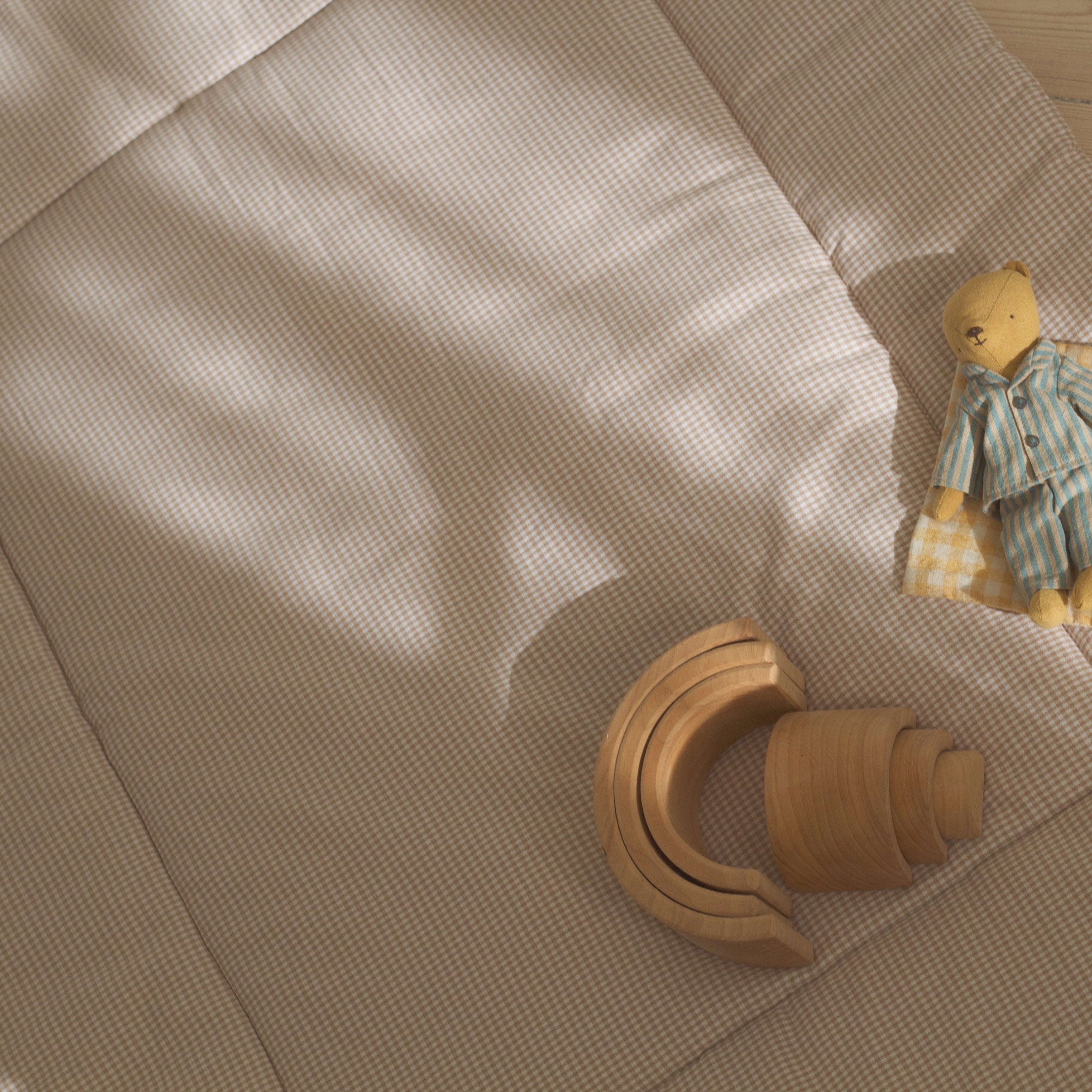 Speelmat beige ruitjes
