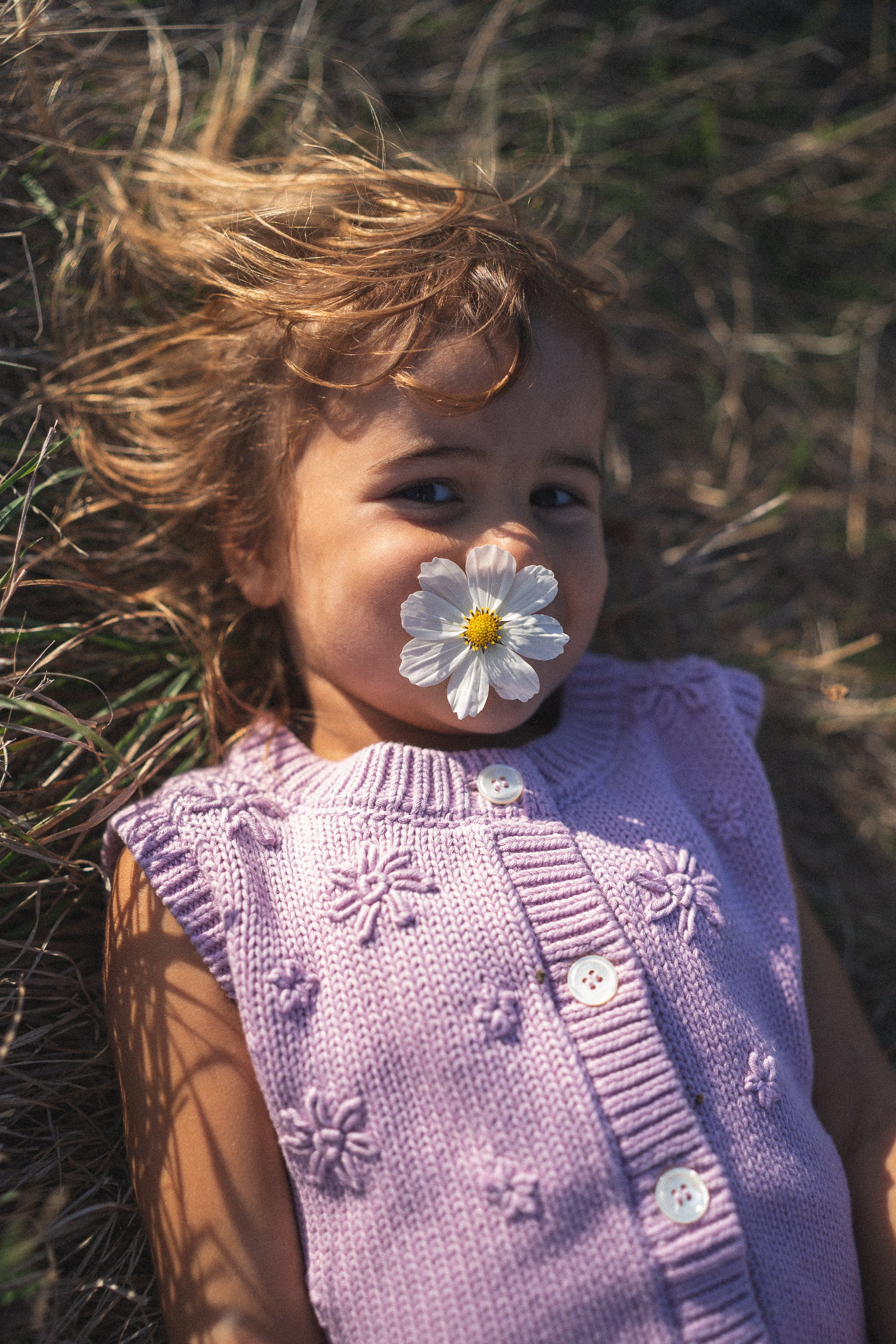 Floral vest mauve