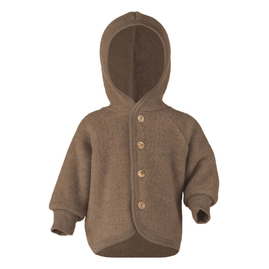 Bruine wolfleece jasje van het merk Engel Natur voor baby's en kinderen.