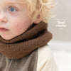 Rondgebreide sjaal voor kinderen in de kleur mocha van het merk HVID