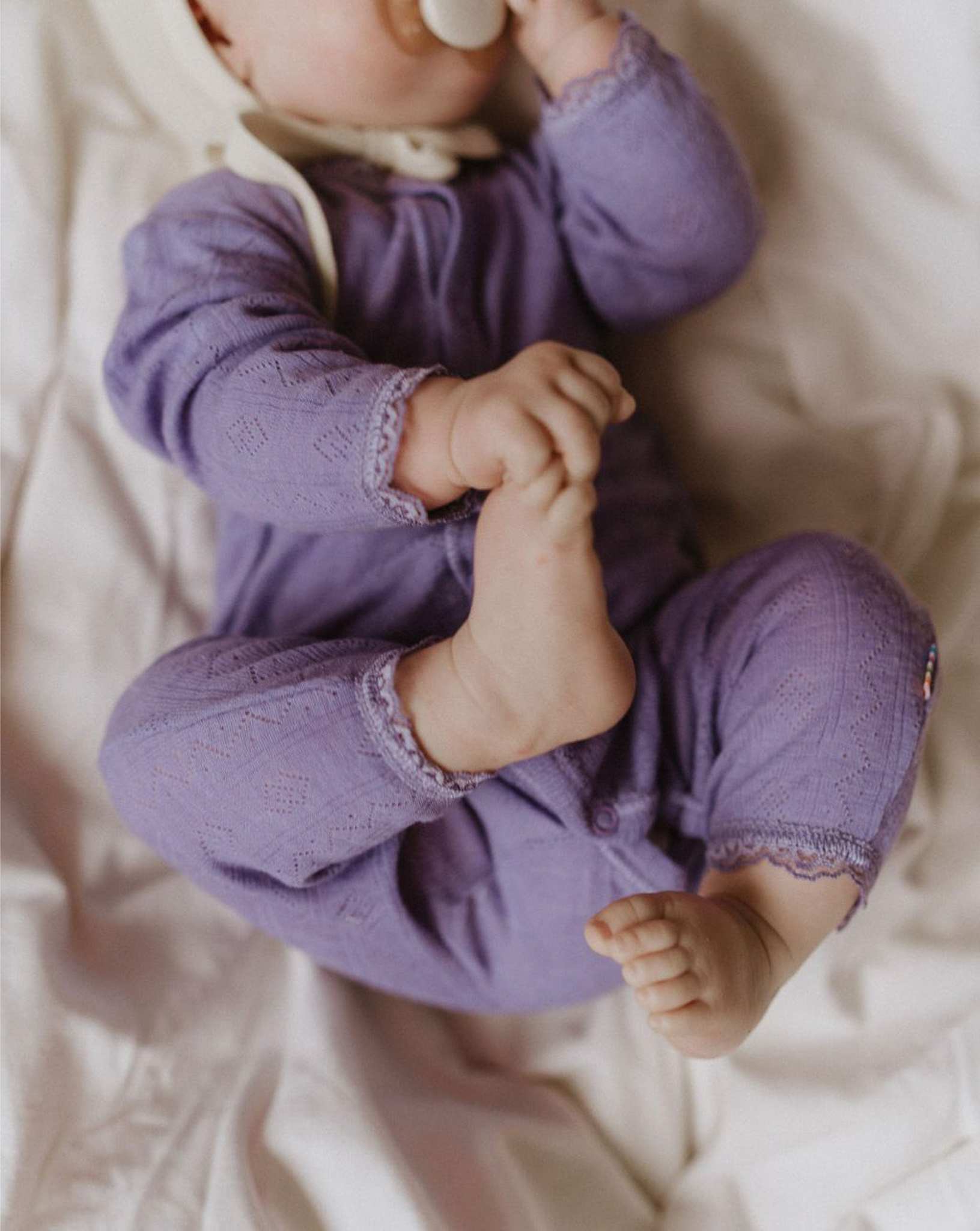 Close up Jumpsuit paars pointelle