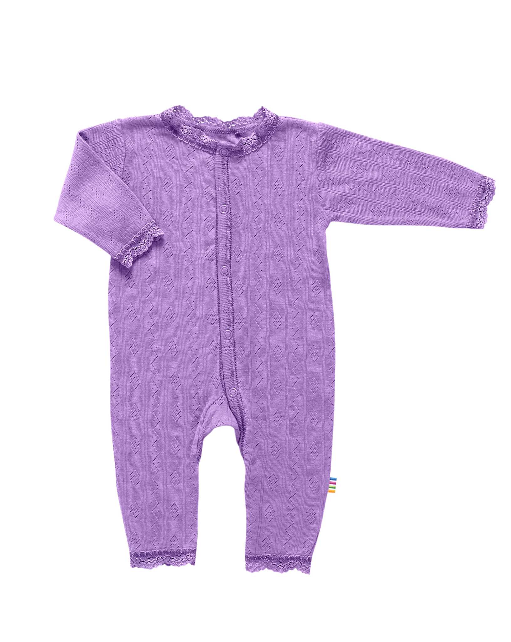 Jumpsuit paars pointelle joha voorzijde