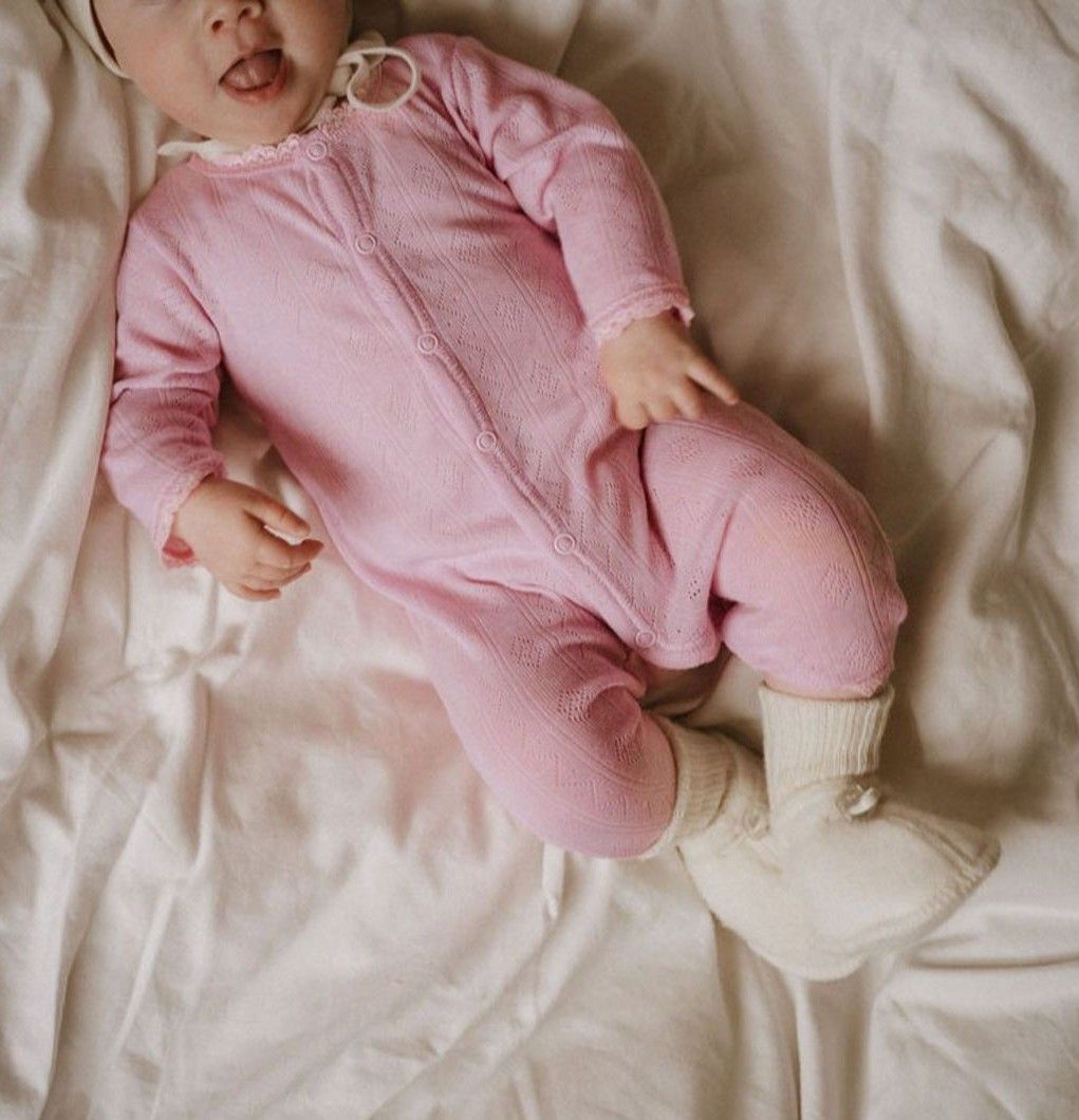 Jumpsuit rose pointelle