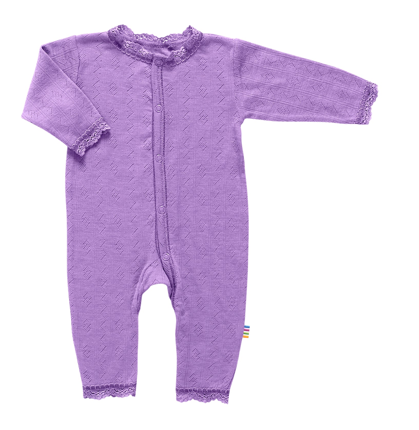 Jumpsuit paars pointelle
