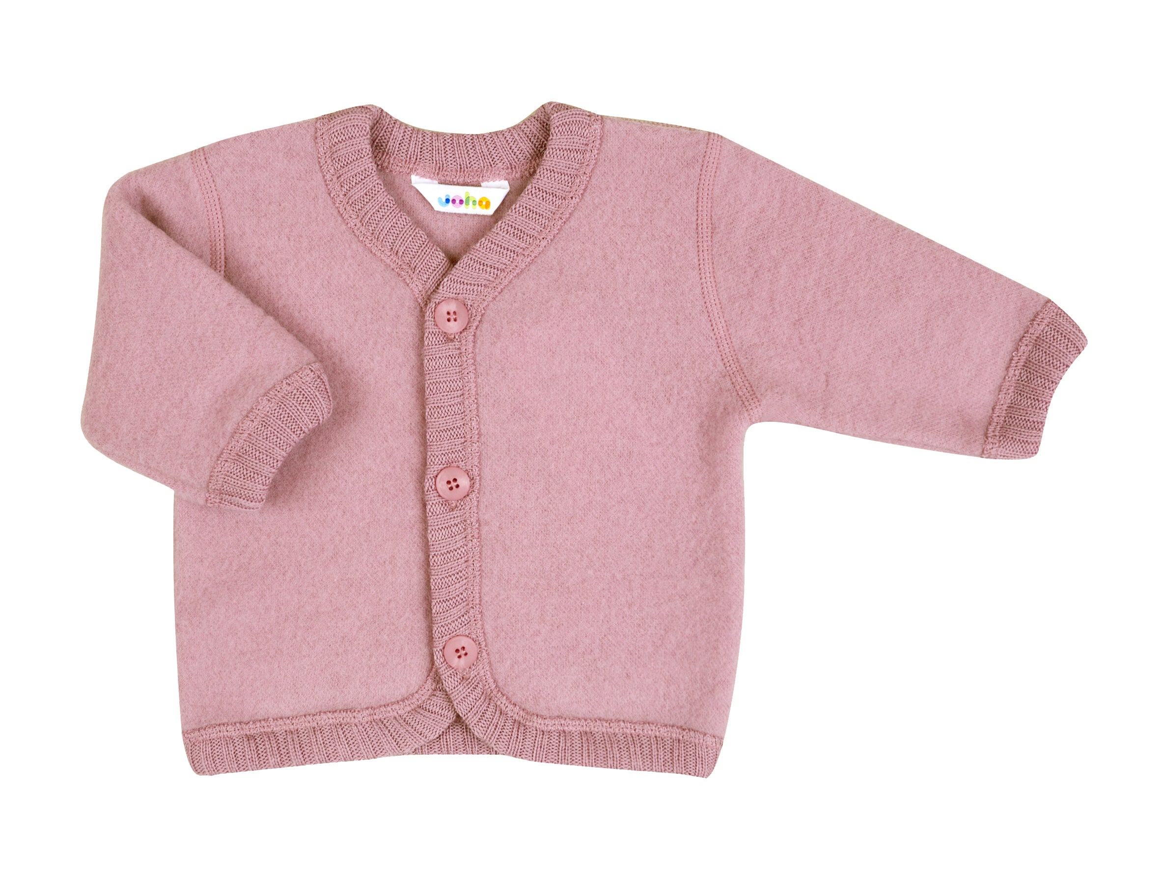 Joh vest wolfleece old rose voorkant