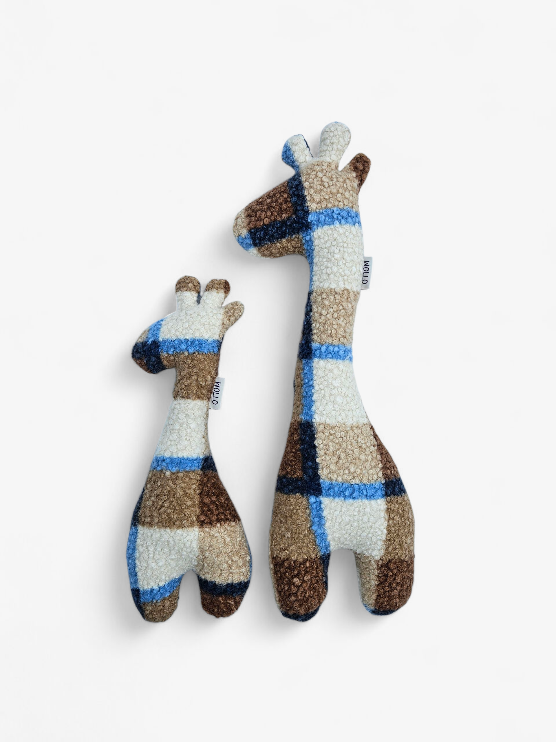 Handgemaakte wollen knuffel girafa