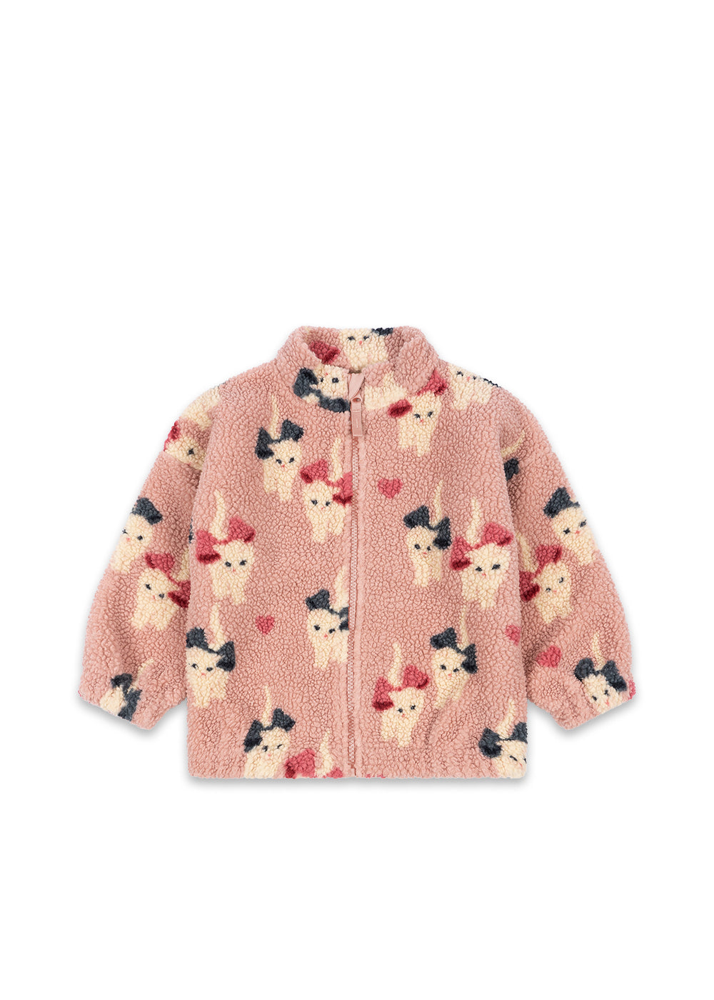 Konges Slojd Jody teddy jacket bow kitty voorkant