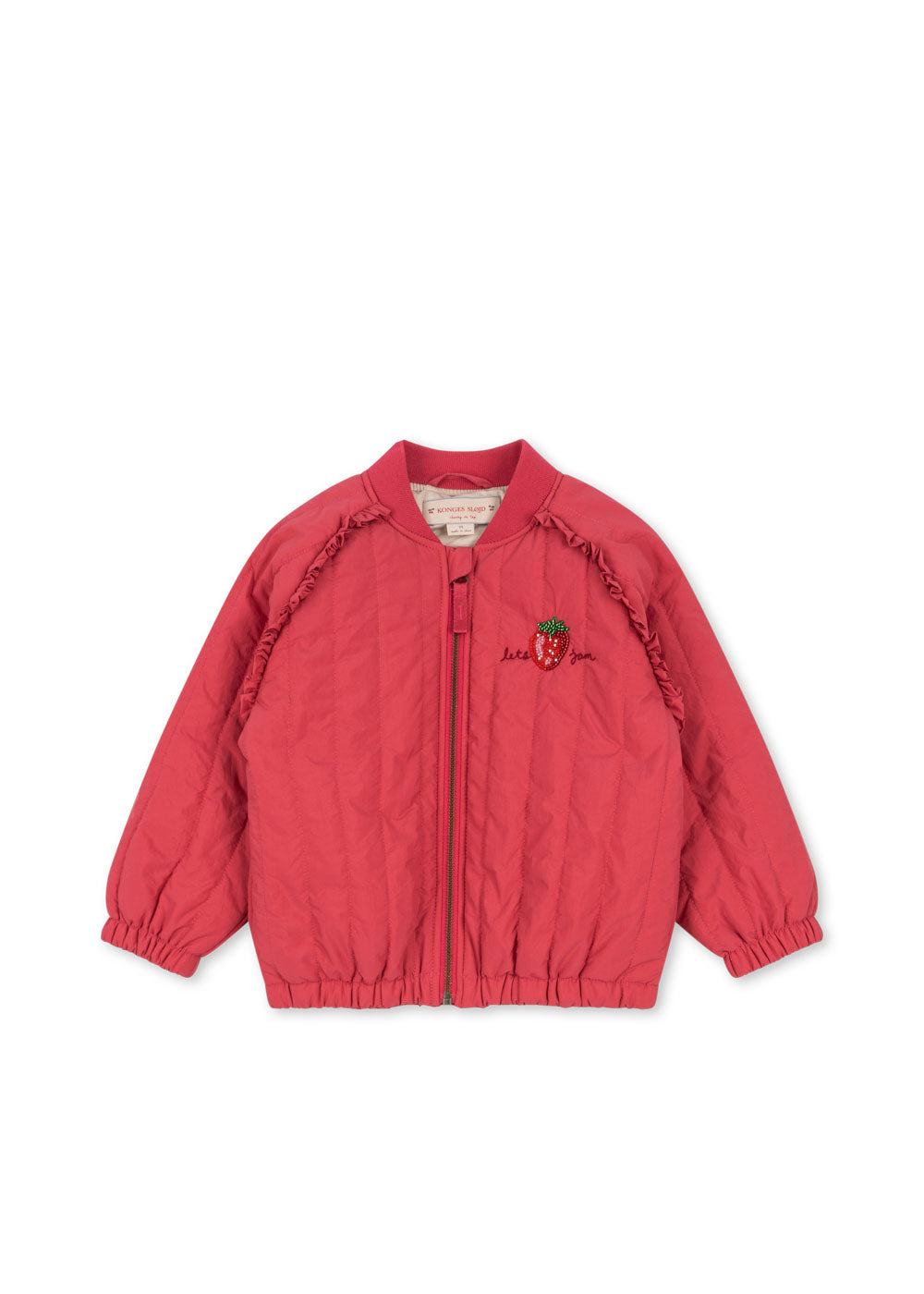 Konges Slojd juno sparkle bomber jacket rasberry wine voorkant