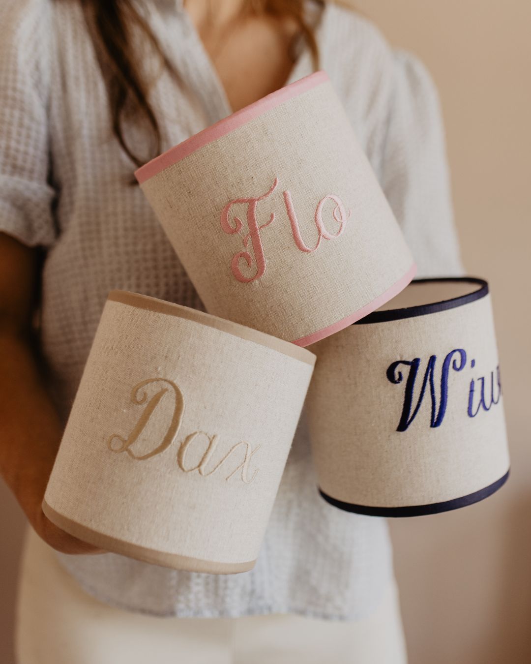 Lampenkap gepersonaliseerd sand beige