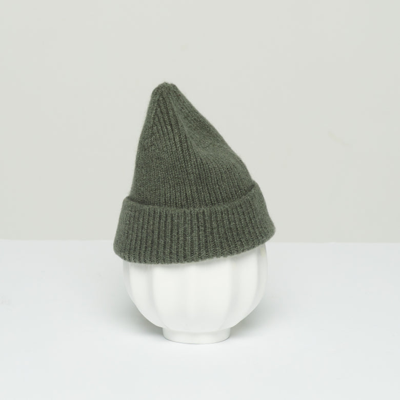 Beanie groen lambswool